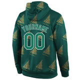 Custom Stitched Kelly Green Kelly Green-White Christmas 3D Sports Pullover Sweatshirt Hoodie
