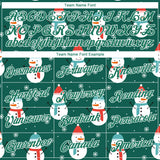 Custom Kelly Green Kelly Green-White Christmas 3D Performance T-Shirt