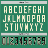 Custom Kelly Green Black-Cream Hockey Jersey