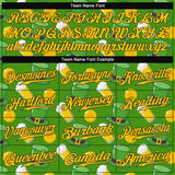 Custom Kelly Green Gold-Black 3D Pattern Design Authentic St. Patrick's Day Baseball Jersey