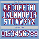 Custom Light Blue White-Red Authentic Baseball Jersey