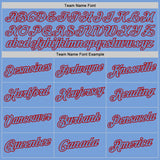 Custom Stitched Light Blue Light Blue-Red Sports Pullover Sweatshirt Hoodie
