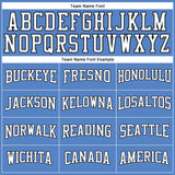 Custom Light Blue White-Black Authentic Throwback Basketball Jersey