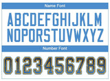 Custom Navy Powder Blue-Gold Drift Fashion Football Jersey