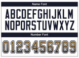 Custom Old Gold Navy-White Drift Fashion Football Jersey