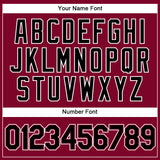 Custom Maroon White Pinstripe Black-White Authentic Basketball Jersey