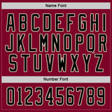 Custom Maroon Black-Cream Hockey Jersey