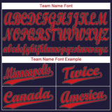 Custom Navy Red-Old Gold Baseball Jersey