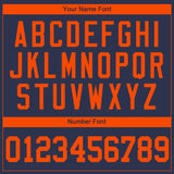 Custom Navy Orange Authentic Baseball Jersey