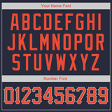 Custom Stitched Navy Orange-Gray Sports Pullover Sweatshirt Hoodie