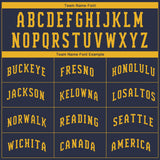 Custom Navy Gold Performance T-Shirt