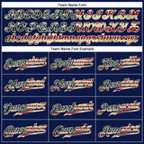 Custom Navy Vintage USA Flag-Cream Authentic Baseball Jersey