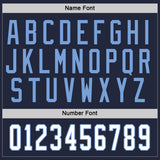 Custom Navy White-Light Blue Hockey Jersey