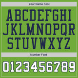 Custom Stitched Neon Green White-Navy Sports Pullover Sweatshirt Hoodie