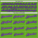 Custom Stitched Neon Green Purple-Gray Sports Pullover Sweatshirt Hoodie