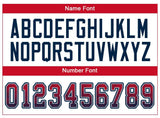 Custom Scarlet Navy-Light Gray Drift Fashion Football Jersey