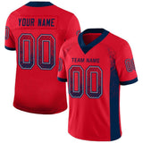 Custom Scarlet Navy-Light Gray Drift Fashion Football Jersey