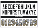 Custom White Black-Vegas Gold Drift Fashion Football Jersey