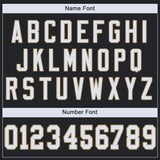 Custom Black White-Old Gold Mesh Authentic Football Jersey