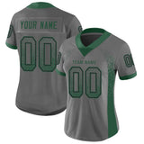 Custom Gray Grass Green-Black Drift Fashion Football Jersey