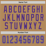 Custom Old Gold Purple-Black Hockey Jersey