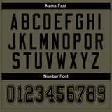 Custom Olive Black-Old Gold Mesh Salute To Service Football Jersey