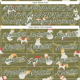 Custom Olive Olive-White Christmas 3D Authentic Salute To Service Baseball Jersey