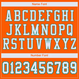 Custom Orange White-Aqua Mesh Authentic Football Jersey