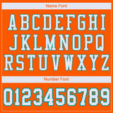 Custom Orange White-Aqua Mesh Authentic Football Jersey
