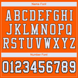 Custom Orange White-Black Mesh Authentic Football Jersey