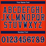 Custom Orange Navy-Gray Authentic Baseball Jersey