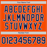 Custom Orange Navy-White Authentic Baseball Jersey