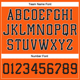 Custom Orange Black-White Stitched Adjustable Snapback Hat