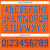 Custom Orange Royal-White Stitched Adjustable Snapback Hat