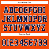 Custom Orange Navy-White Authentic Baseball Jersey
