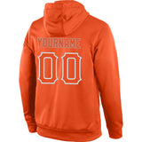 Custom Stitched Orange Orange-Gray Sports Pullover Sweatshirt Hoodie