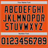 Custom Orange Black-White Authentic Baseball Jersey