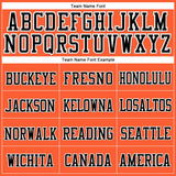 Custom Orange Black-White Stitched Cuffed Knit Hat