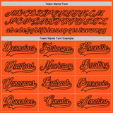 Custom Orange Orange-Black Hockey Jersey