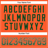 Custom Orange Green-White Authentic Drift Fashion Baseball Jersey