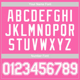 Custom Pink White Authentic Baseball Jersey