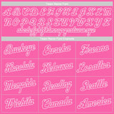 Custom Pink White Authentic Baseball Jersey