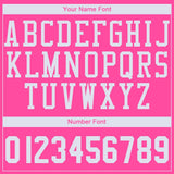 Custom Pink White Round Neck Basketball Jersey
