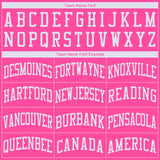 Custom Pink White Round Neck Basketball Jersey