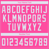 Custom Pink White Round Neck Basketball Jersey