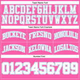 Custom Pink White-Light Blue Authentic Throwback Basketball Shorts