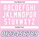 Custom Light Pink White-Light Blue Authentic Throwback Basketball Jersey