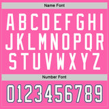 Custom Pink White-Light Blue Hockey Jersey