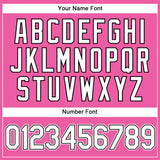 Custom Pink White-Black Authentic Baseball Jersey
