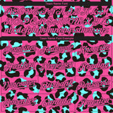 Custom Pink Pink-Black 3D Pattern Design Leopard Authentic Baseball Jersey
